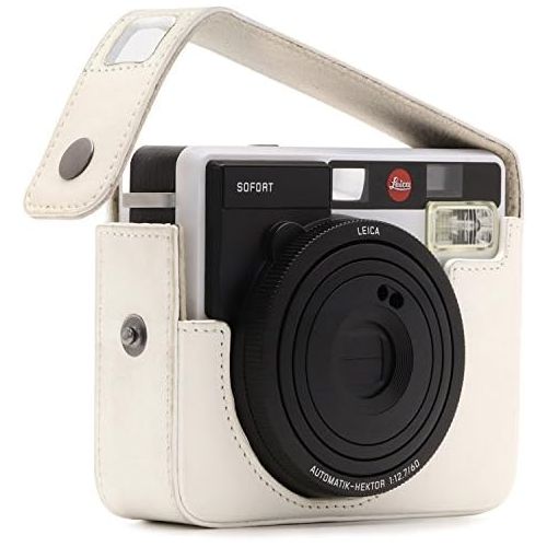  MegaGear MG1298 Ever Ready Leather Camera Case, Bag, Protective Cover for Leica Sofort Instant, White