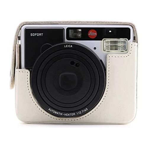  MegaGear MG1298 Ever Ready Leather Camera Case, Bag, Protective Cover for Leica Sofort Instant, White