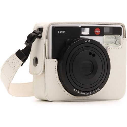  MegaGear MG1298 Ever Ready Leather Camera Case, Bag, Protective Cover for Leica Sofort Instant, White