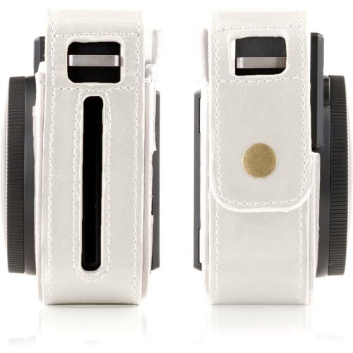  MegaGear MG1298 Ever Ready Leather Camera Case, Bag, Protective Cover for Leica Sofort Instant, White