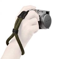 MegaGear MG936 Cotton Camera Hand Wrist StrapComfort Padding, Security for All Cameras (, Small23cm/9inc), Green