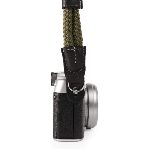  MegaGear MG936 Cotton Camera Hand Wrist StrapComfort Padding, Security for All Cameras (, Small23cm/9inc), Green