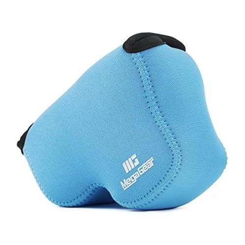  MegaGear Ultra Light Neoprene Camera Case Bag with Carabiner for Nikon COOLPIX B500 Digital Camera (Blue)