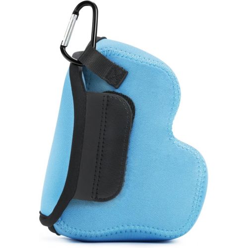  MegaGear Ultra Light Neoprene Camera Case Bag with Carabiner for Nikon COOLPIX B500 Digital Camera (Blue)