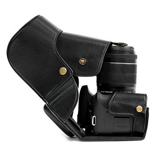  MegaGear Ever Ready Leather Camera Case Compatible with Canon EOS Rebel T6i, Rebel T6s, 8000D