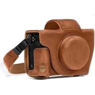 MegaGear Ever Ready Camera Case, Bag for Canon PowerShot G5 X G5X Digital Camera (Light Brown, PU Leather) (MG689)