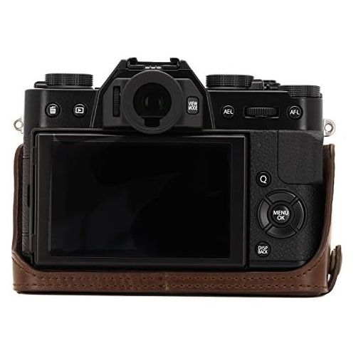  MegaGear Ever Ready Leather Camera Half Case and Strap Compatible with Fujifilm X-T30, X-T20, X-T10