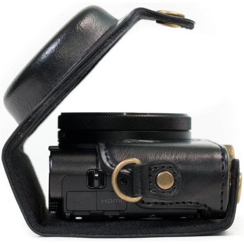  MegaGear Ever Ready Leather Camera Case Compatible with Sony Cyber-Shot DSC-WX500