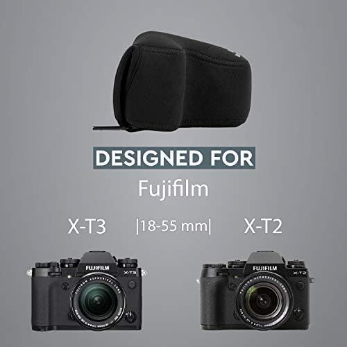  MegaGear Ultra Light Neoprene Camera Case Compatible with Fujifilm X-T3, X-T2 (XF23mm - XF56mm & 18-55mm Lens)