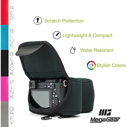  MegaGear MG1499 Sony Alpha A6400, A6500 (18-135mm) Ultra Light Neoprene Camera Case - Black