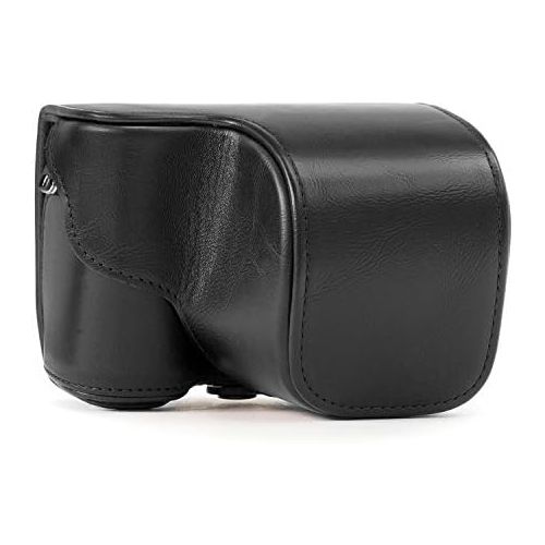  MegaGear Ever Ready Protective Leather Camera Case, Bag for Sony Alpha a5000, Sony a5100 with 16-50mm OSS Lens (Black)