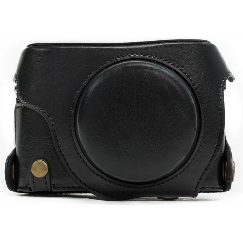  MegaGear Ever Ready Protective Leather Camera Case, Bag for Panasonic LUMIX LX100, DMC-LX100 Camera (Black) (Model: MG661)