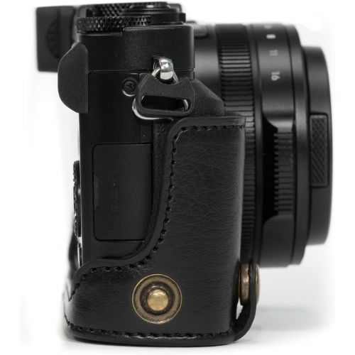  MegaGear Ever Ready Protective Leather Camera Case, Bag for Panasonic LUMIX LX100, DMC-LX100 Camera (Black) (Model: MG661)