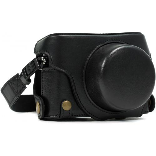  MegaGear Ever Ready Protective Leather Camera Case, Bag for Panasonic LUMIX LX100, DMC-LX100 Camera (Black) (Model: MG661)