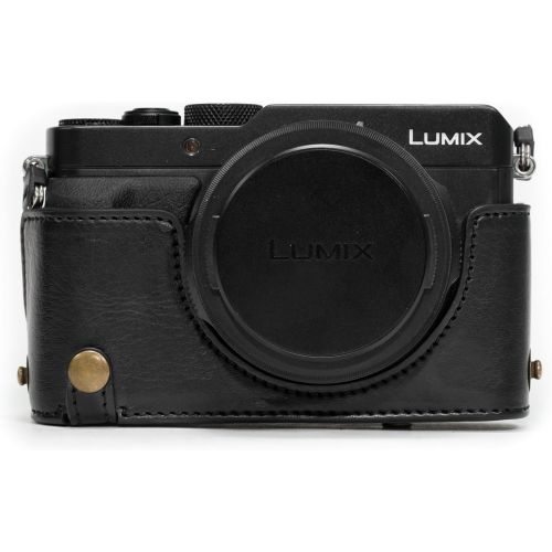  MegaGear Ever Ready Protective Leather Camera Case, Bag for Panasonic LUMIX LX100, DMC-LX100 Camera (Black) (Model: MG661)