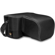 MegaGear Ever Ready Leather Camera Case Compatible with Sony Alpha A6100, A6400 (18-135mm)