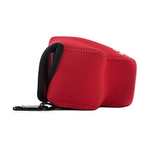  MegaGear Ultra Light Neoprene Camera Case Bag with Carabiner for Nikon COOLPIX B500 Digital Camera (Red)