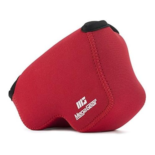  MegaGear Ultra Light Neoprene Camera Case Bag with Carabiner for Nikon COOLPIX B500 Digital Camera (Red)