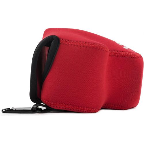  MegaGear Ultra Light Neoprene Camera Case Bag with Carabiner for Nikon COOLPIX B500 Digital Camera (Red)