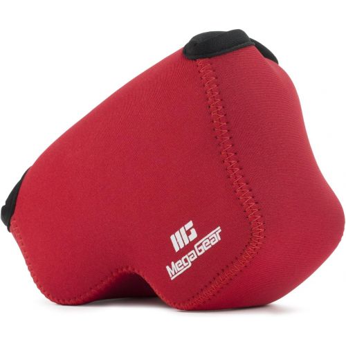  MegaGear Ultra Light Neoprene Camera Case Bag with Carabiner for Nikon COOLPIX B500 Digital Camera (Red)