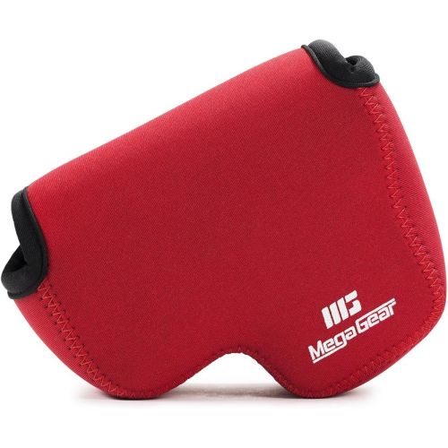  MegaGear Ultra Light Neoprene Camera Case Bag with Carabiner for Nikon COOLPIX B500 Digital Camera (Red)