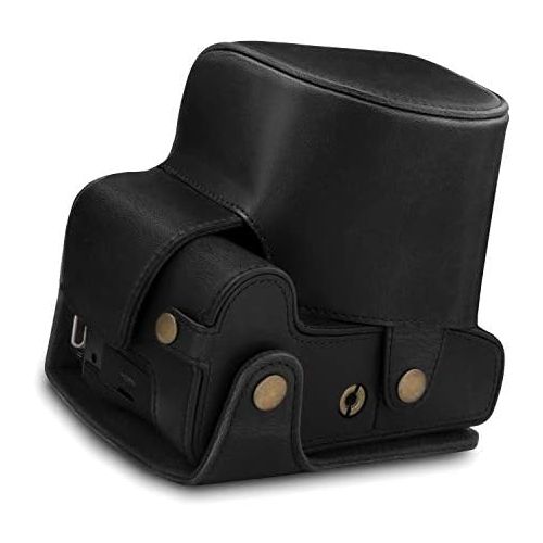  MegaGear Ever Ready Leather Camera Case Compatible with Leica V-Lux 5, Panasonic Lumix DC-FZ1000 II