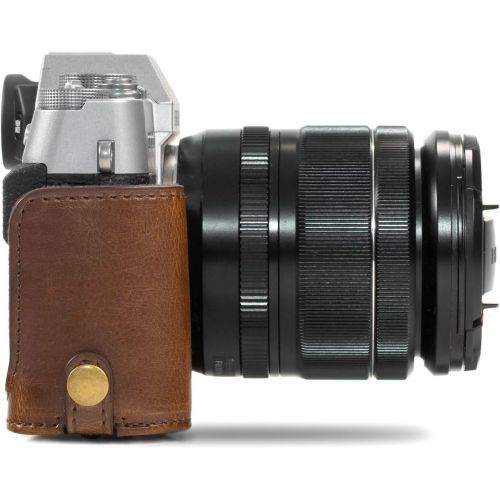  MegaGear Ever Ready Leather Camera Case and Strap Compatible with Fujifilm X-T30, X-T20 (16-50mm / 18-55mm Lenses), X-T10