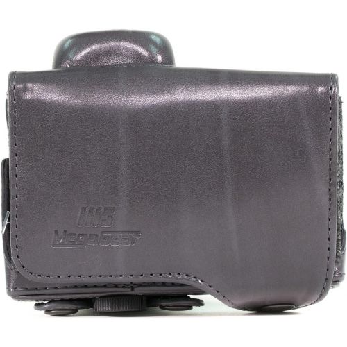  MegaGear Ever Ready Protective Leather Camera Case, Bag for Samsung NX3000 with 20-50mm Lens (Grey)