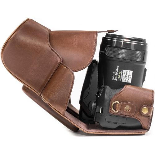  MegaGear Ever Ready Leather Camera Case Compatible with Nikon Coolpix P900, P900S