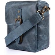MegaGear Torres Mini Genuine Leather Camera Messenger Bag for Mirrorless, Instant and DSLR Cameras