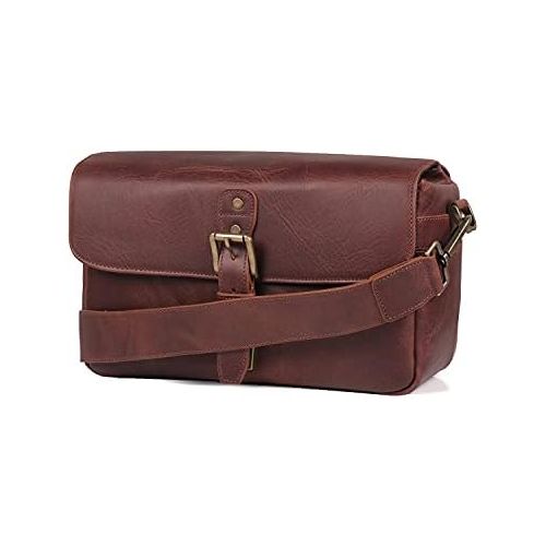  MegaGear Torres Genuine Leather Camera Messenger Bag for Mirrorless, Instant and DSLR Cameras