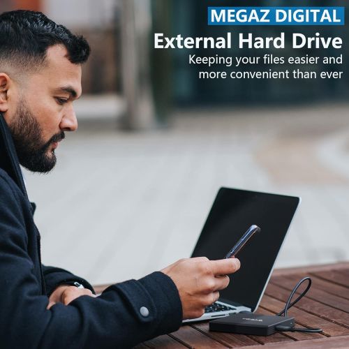  250GB External Hard Drive - MegaZ Backup Slim 2.5 Portable HDD USB 3.0 for PC, Mac, Laptop, Chromebook, 3 Year Warranty