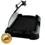 Megachef Reversible Indoor Grill and Griddle with Removable Glass Lid by MegaChef