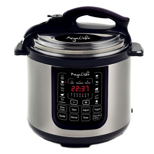  Megachef 8 Quart Digital Pressure Cooker with 13 Pre-set Multi Function Features by Mega Chef