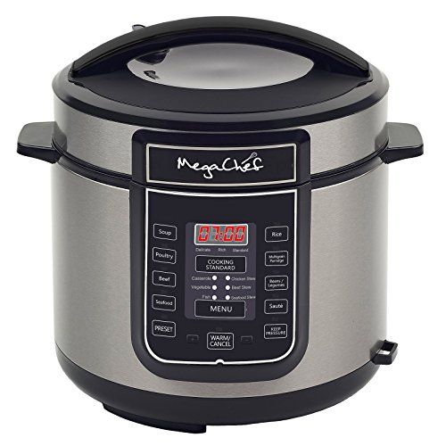  [아마존베스트]MegaChef Digital Pressure Cooker, Silver