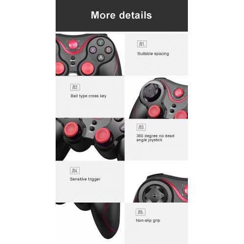  Android Gamepad Controller, Megadream Wireless Key Mapping Gamepad Joystick Perfect for PUBG & Fotnite & More, Compatible for Samsung Galaxy HTC LG Other Phone, Not for iOS