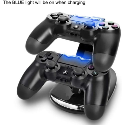  [아마존베스트]PS4 Controller Charger, Megadream Playstation 4 Charging Station for Sony PS4 / PS4 Pro / PS4 Slim DualShock 4 Controller, Dual USB Fast Charging Station Stand & LED Indicator Ligh