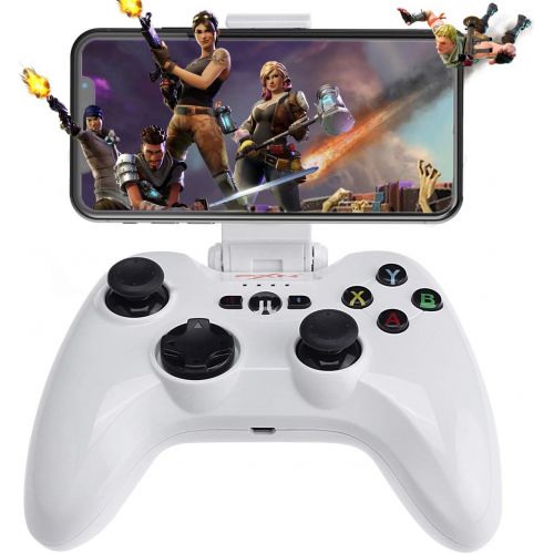  Megadream Bluetooth Wireless Gaming Gamepad Controller Compatible MFi Certified Apple iPhone Xs XR X 8 8Plus 7 7Plus 6S 6 5S, iPad Air, iPad Mini 4, iPad Pro, Apple TV Phone Holder