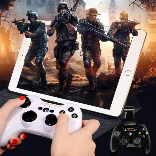  Megadream Bluetooth Wireless Gaming Gamepad Controller Compatible MFi Certified Apple iPhone Xs XR X 8 8Plus 7 7Plus 6S 6 5S, iPad Air, iPad Mini 4, iPad Pro, Apple TV Phone Holder