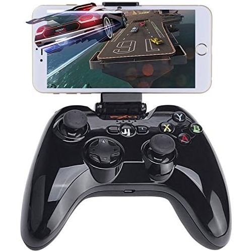  Megadream Bluetooth Controller, iOS Wireless MFi Gaming Gamepad Joystick Clamp Holder Compatible Apple iPhone Xs, XR X, 8 Plus, 8, 7 Plus, 7 6S 6 5S 5, iPad, iPad Pro Air Mini, Apple TV - Bl