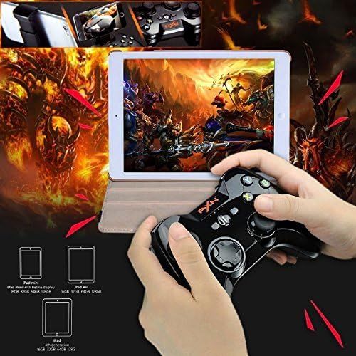  Megadream Bluetooth Controller, iOS Wireless MFi Gaming Gamepad Joystick Clamp Holder Compatible Apple iPhone Xs, XR X, 8 Plus, 8, 7 Plus, 7 6S 6 5S 5, iPad, iPad Pro Air Mini, Apple TV - Bl