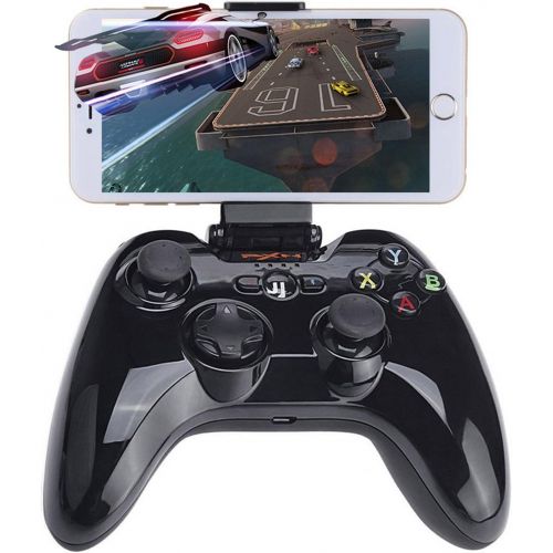  Megadream Bluetooth Controller, iOS Wireless MFi Gaming Gamepad Joystick Clamp Holder Compatible Apple iPhone Xs, XR X, 8 Plus, 8, 7 Plus, 7 6S 6 5S 5, iPad, iPad Pro Air Mini, Apple TV - Bl