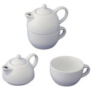 Megaprom 175ml Porzellan Tea for One Kaffeekanne Teekanne Teeservice Kaffeeservice Kanne mit Deckel Set