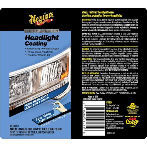  Meguiars G17804 Keep Clear Headlight Coating, 4 oz.  Maintain the Clarity of Your Headlights