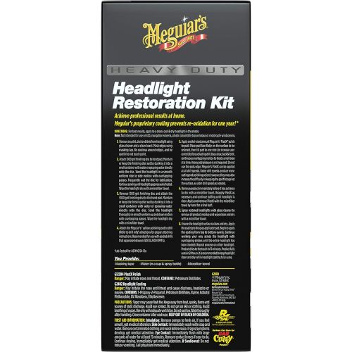  Meguiars G2980 Heavy Duty Headlight Restoration Kit