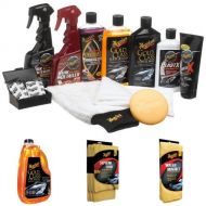 Meguiars Complete Car Care Kit with Gold Class Car Wash, Microfiber Cloths, and Magnet Towel Bundle
