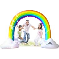 MeiGuiSha Inflatable Rainbow Yard Summer Sprinkler Toy, Over 6 Feet Long, Perfect for Summer Toy List