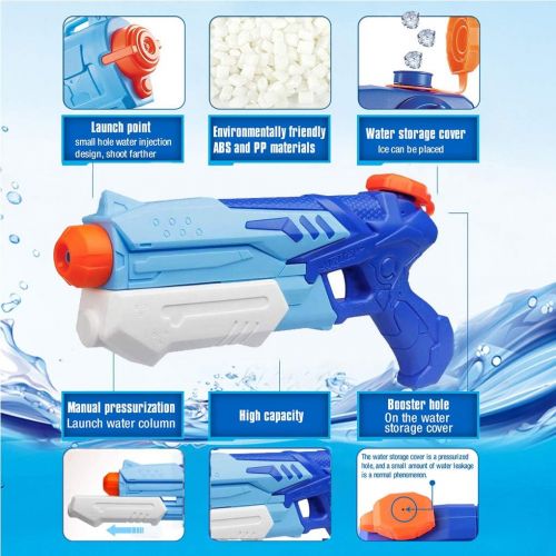  MeiGuiSha 2 Pack Super Soaker Water Gun Blaster High Capacity Water Soaker Blaster Squirt Toy Swimming Pool Beach Party Favors Sand Water Fighting Toy for Kids