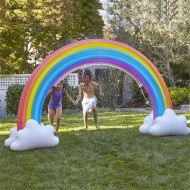 MeiGuiSha Inflatable Rainbow Arch Sprinkler Ginormous Rainbow Cloud Yard Sprinkler 238cm Giant Inflatable Archway Lawn Beach Outdoor Toys for Child Adult Baby Games Center Perfect for Summer
