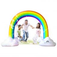 MeiGuiSha Inflatable Rainbow Yard Summer Sprinkler Toy, Over 6 Feet Long, Perfect for Summer Toy List